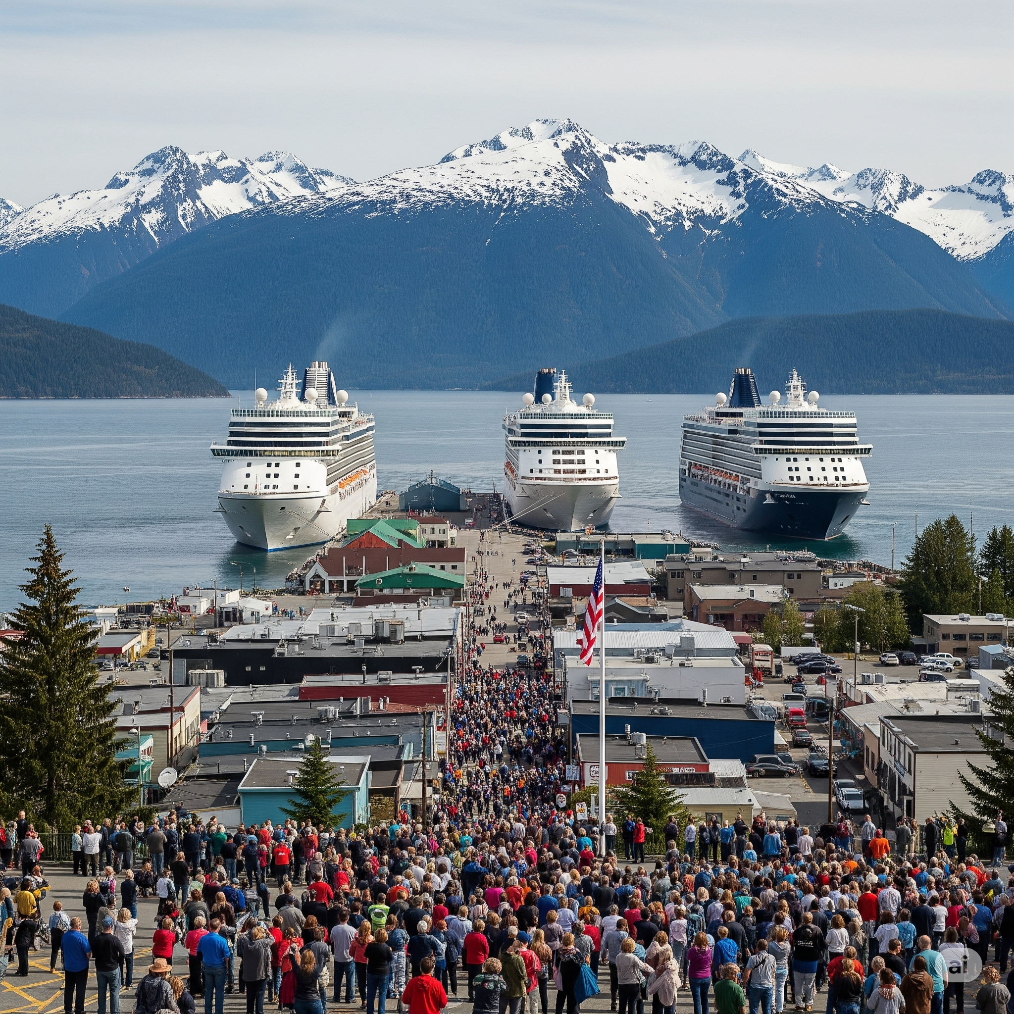Whittier Makes History: Three Cruise Ships Dock Simultaneously, Boosting Tourism & Economy