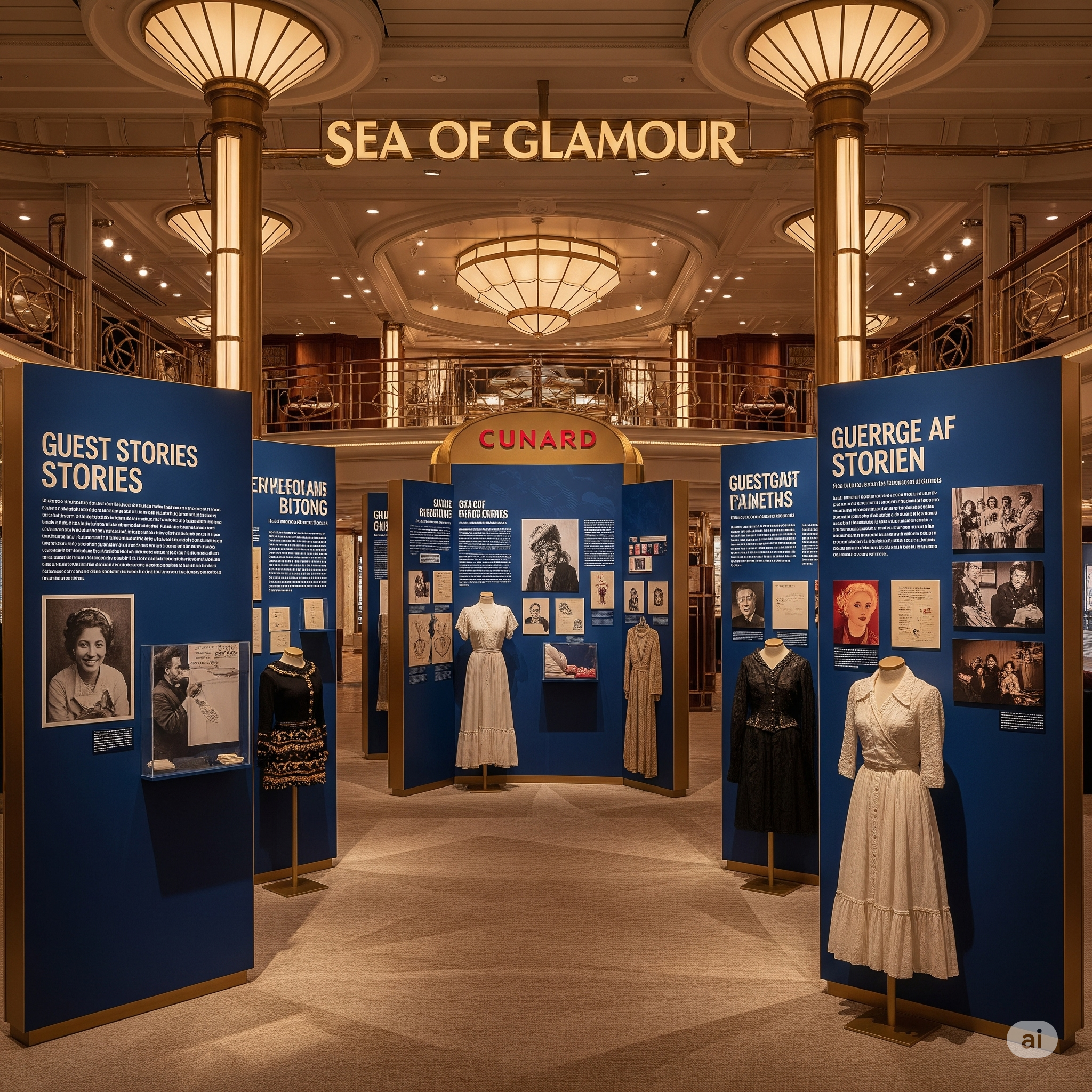 Cunard Unveils "Sea of Glamour" Exhibition: Global Guest Stories on Display